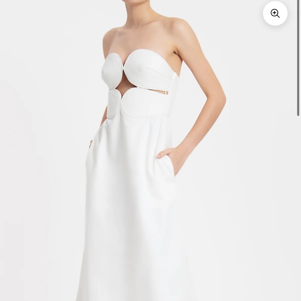 Adriana Degreas Matelasse Strapless Long Dress